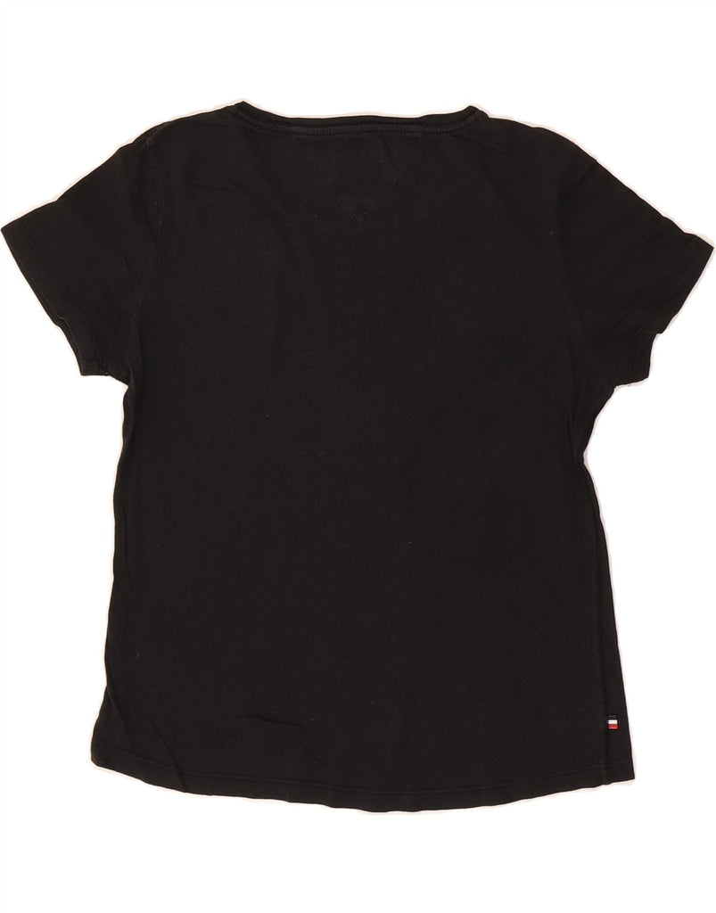 TOMMY HILFIGER Womens T-Shirt Top UK 6 XS Black Vintage Tommy Hilfiger and Second-Hand Tommy Hilfiger from Messina Hembry 