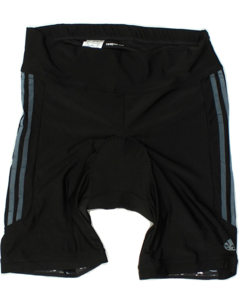 ADIDAS Womens Sport Shorts UK 16/18 Large Black Nylon | Vintage Adidas | Thrift | Second-Hand Adidas | Used Clothing | Messina Hembry 