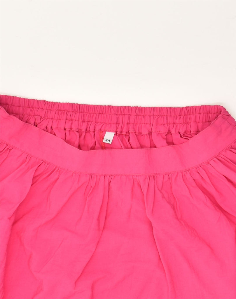 VINTAGE Womens A-Line Skirt IT 44 Medium W30 Pink Cotton | Vintage Vintage | Thrift | Second-Hand Vintage | Used Clothing | Messina Hembry 