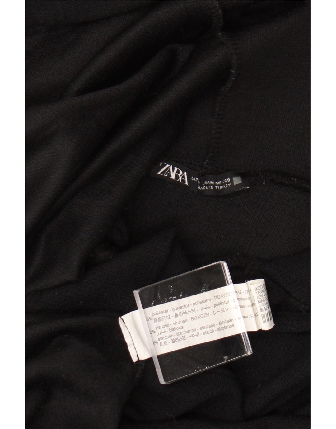 Zara Womens Oversized Hoodie Jumper UK 14 Medium Black Polyester