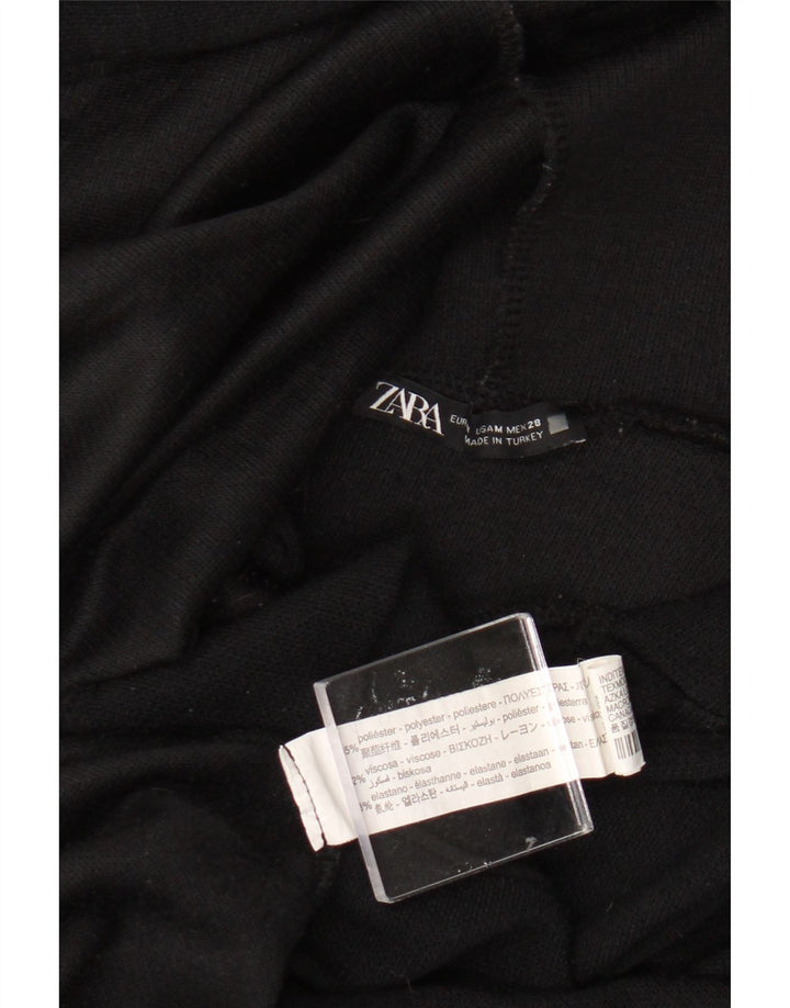 Zara Womens Oversized Hoodie Jumper UK 14 Medium Black Polyester