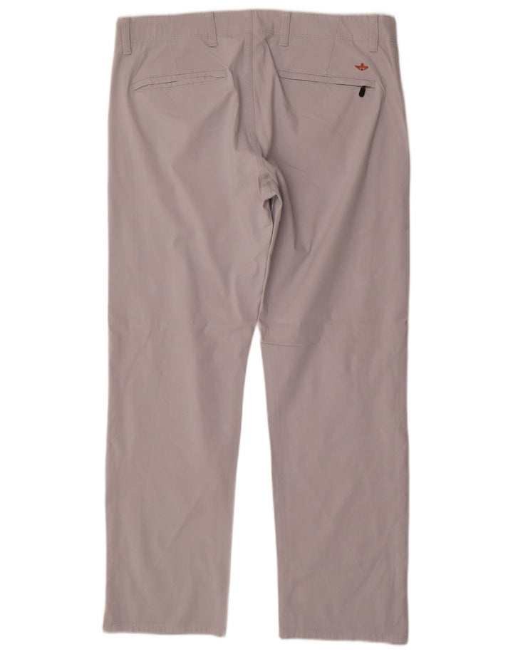 Dockers Mens Straight Chino Trousers W36 L31 Grey Cotton