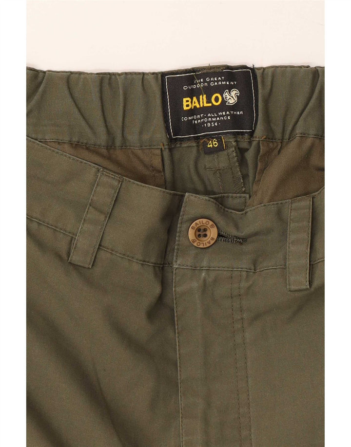 Bailo Womens Straight Cargo Trousers IT 46 Large W32 L29 Khaki Polyester