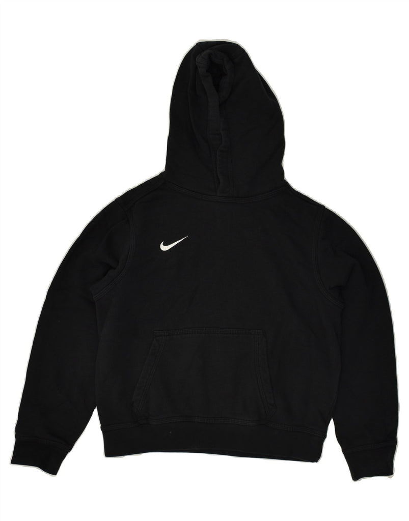 NIKE Boys Hoodie Jumper 10-11 Years Medium Black Cotton | Vintage Nike | Thrift | Second-Hand Nike | Used Clothing | Messina Hembry 