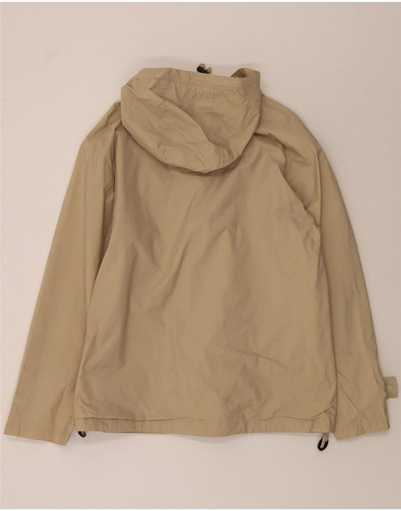 CONTE OF FLORENCE Womens Hooded Rain Jacket UK 16 Large Beige Polyamide Vintage Conte of Florence and Second-Hand Conte of Florence from Messina Hembry 