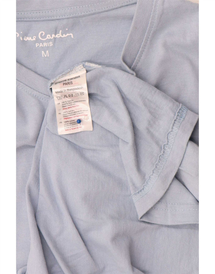 Pierre Cardin Womens T-Shirt Top UK 14 Medium Blue Cotton