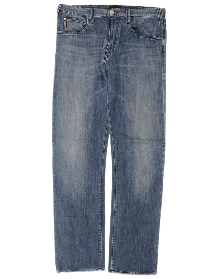 Armani Jeans Mens Regular Straight Jeans W33 L31 Blue Cotton