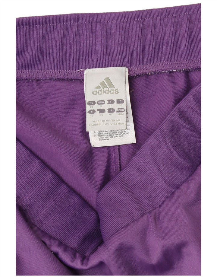 Adidas Womens Tracksuit Trousers UK 14 Medium Purple Polyester