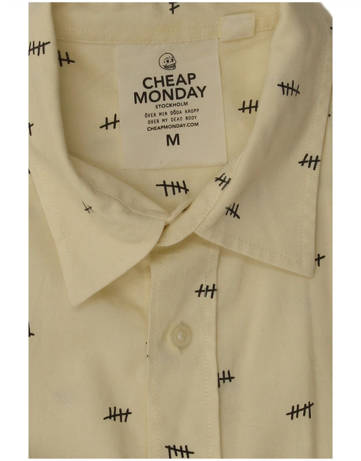 Cheap Monday Mens Shirt Medium Off White Cotton