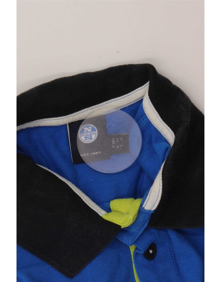 North Sails Mens Polo Shirt Small Blue Colourblock