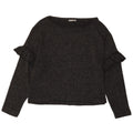 Zara Womens Top Long Sleeve UK 12 Medium Grey Flecked