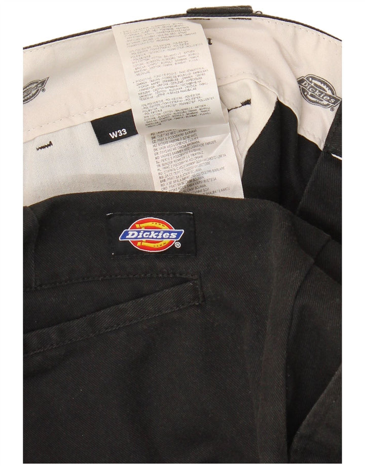Dickies Mens Slim Fit Chino Shorts W33 Large  Black Polyester