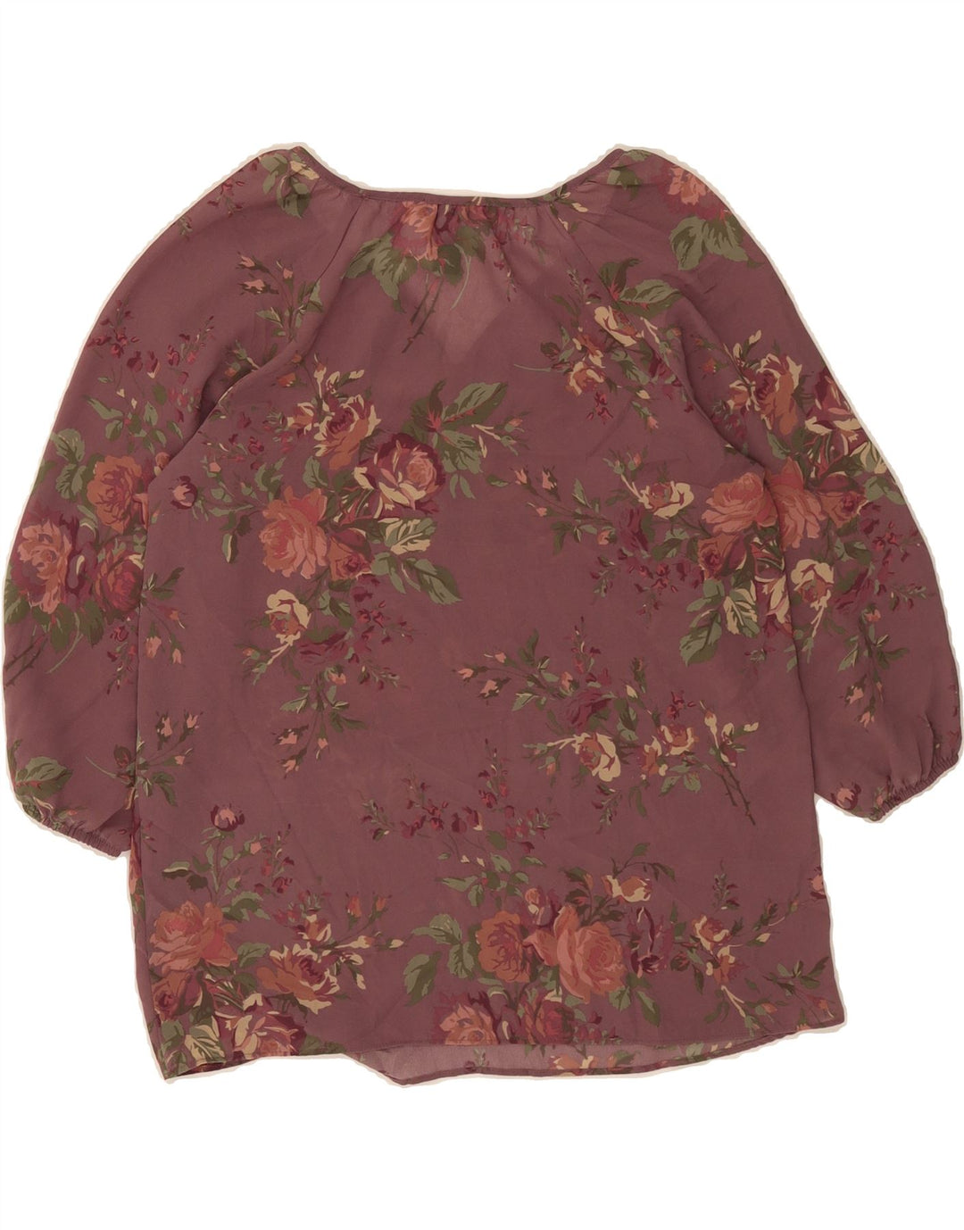 CHAPS Womens Petite Oversized Blouse Top UK 10 Small Purple Floral Vintage Chaps and Second-Hand Chaps from Messina Hembry 