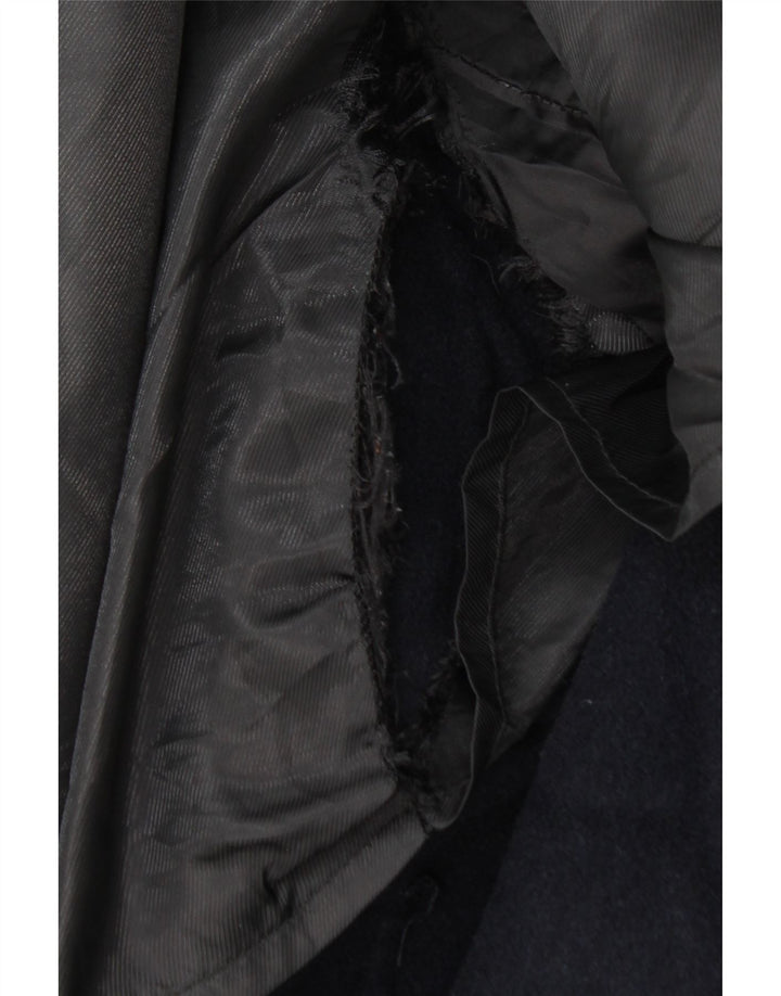ZARA Mens Overcoat UK 40 Large Navy Blue Wool