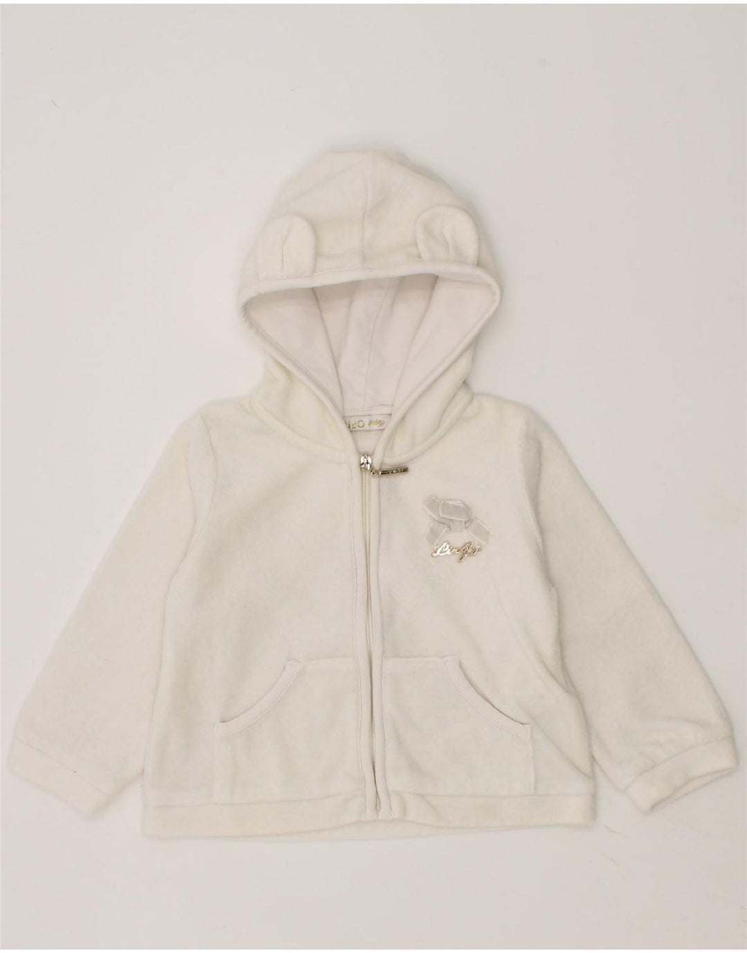 LIU JO Baby Girls Zip Hoodie Sweater 6-9 Months White Cotton Vintage Liu Jo and Second-Hand Liu Jo from Messina Hembry 