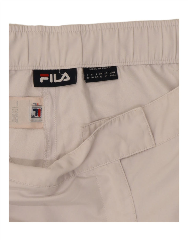 FILA Womens Bootcut Trousers UK 12 Medium W30 L29 Off White Polyester Vintage Fila and Second-Hand Fila from Messina Hembry 