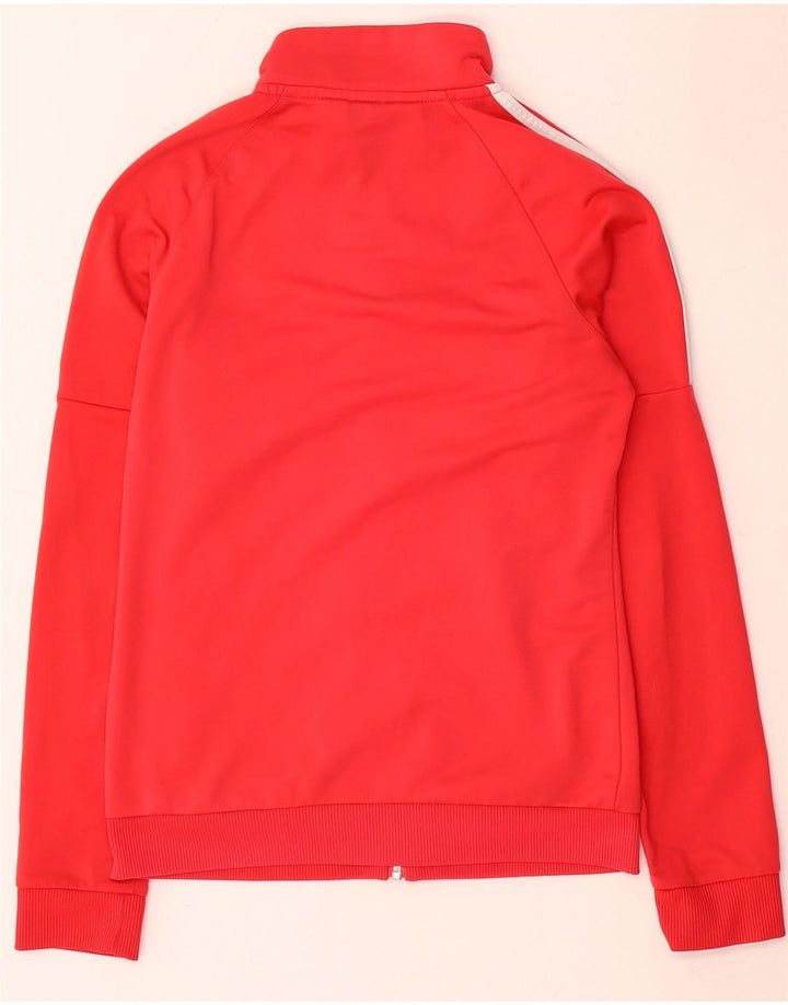 Adidas Womens Tracksuit Top Jacket UK 8/10 Small Red Polyester