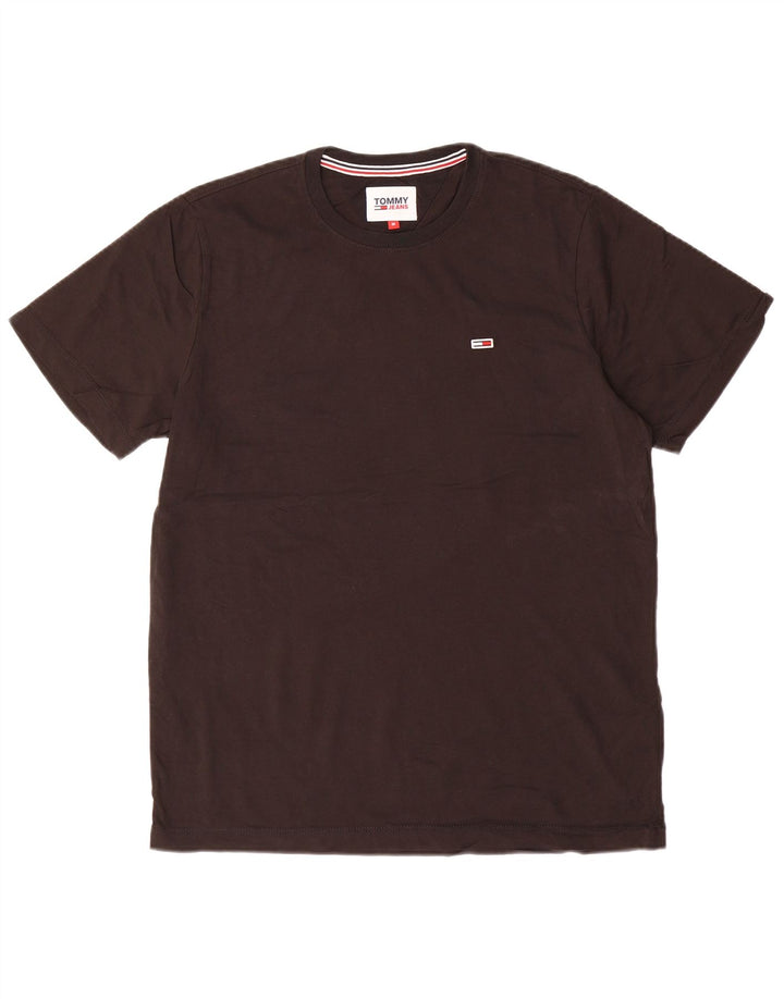 TOMMY HILFIGER Mens T-Shirt Top Medium Black Cotton