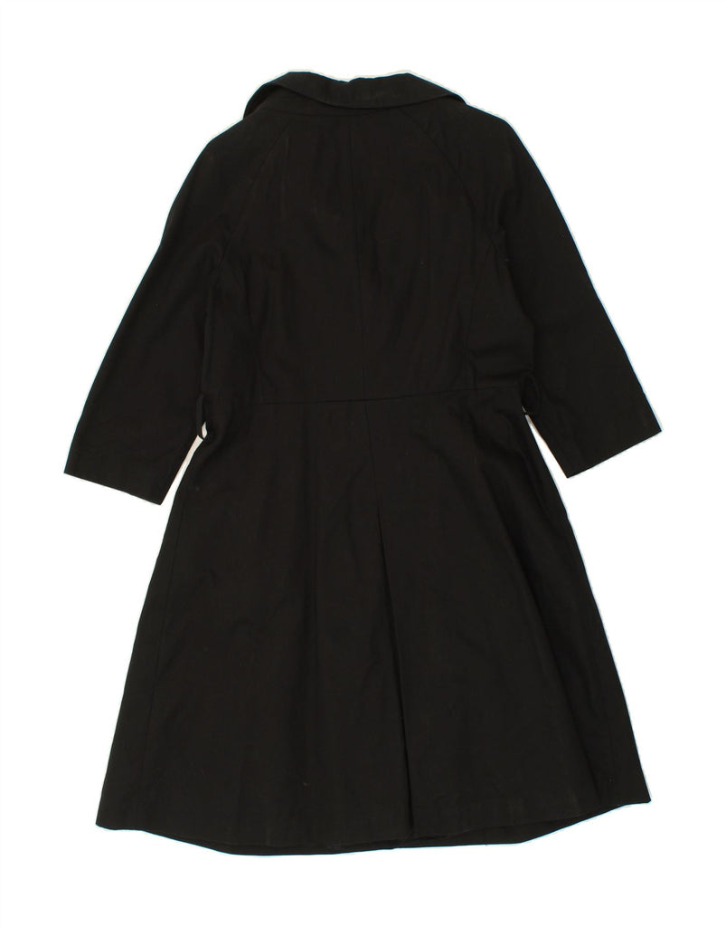 OASIS Womens Overcoat IT 42 Medium Black Cotton Vintage Oasis and Second-Hand Oasis from Messina Hembry 