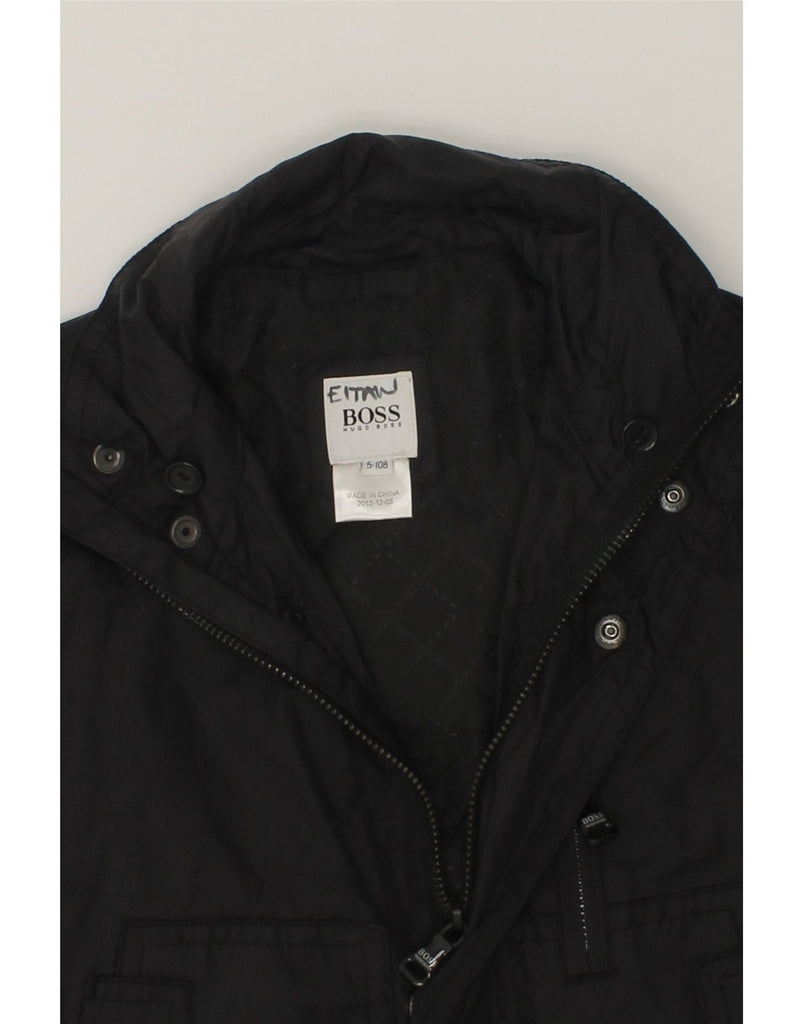 HUGO BOSS Boys Bomber Jacket 4-5 Years Black Polyamide | Vintage Hugo Boss | Thrift | Second-Hand Hugo Boss | Used Clothing | Messina Hembry 