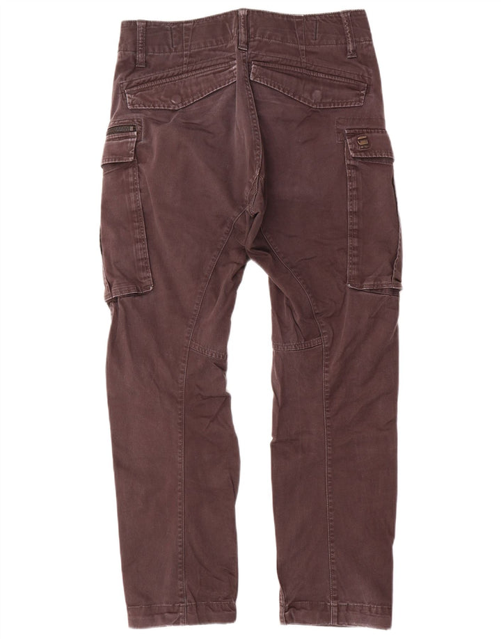 G-Star Mens Straight Cargo Trousers W28 L30 Grey Cotton