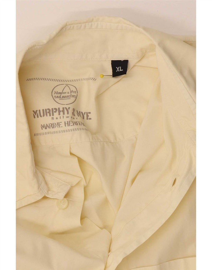 Murphy & Nye Mens Short Sleeve Shirt XL Yellow