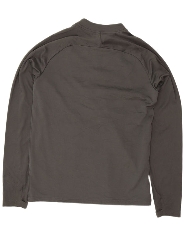 Nike Boys Dri Fit Pullover Tracksuit Top 13-14 Years XL Grey Colourblock