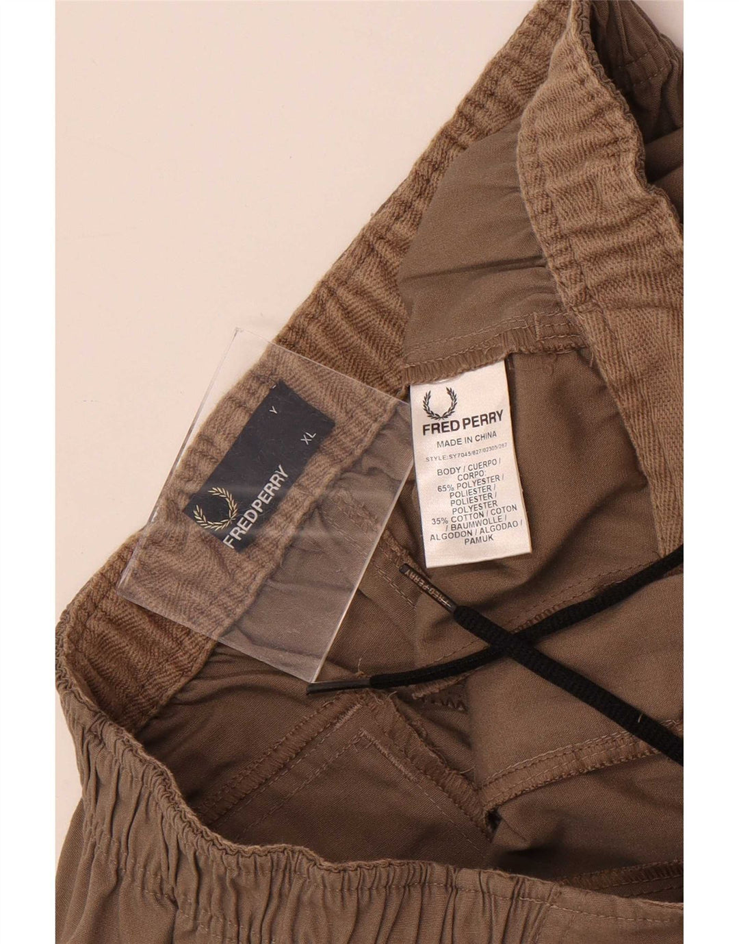 Fred Perry Boys Cargo Shorts 15-16 Years XL W30 Brown Polyester