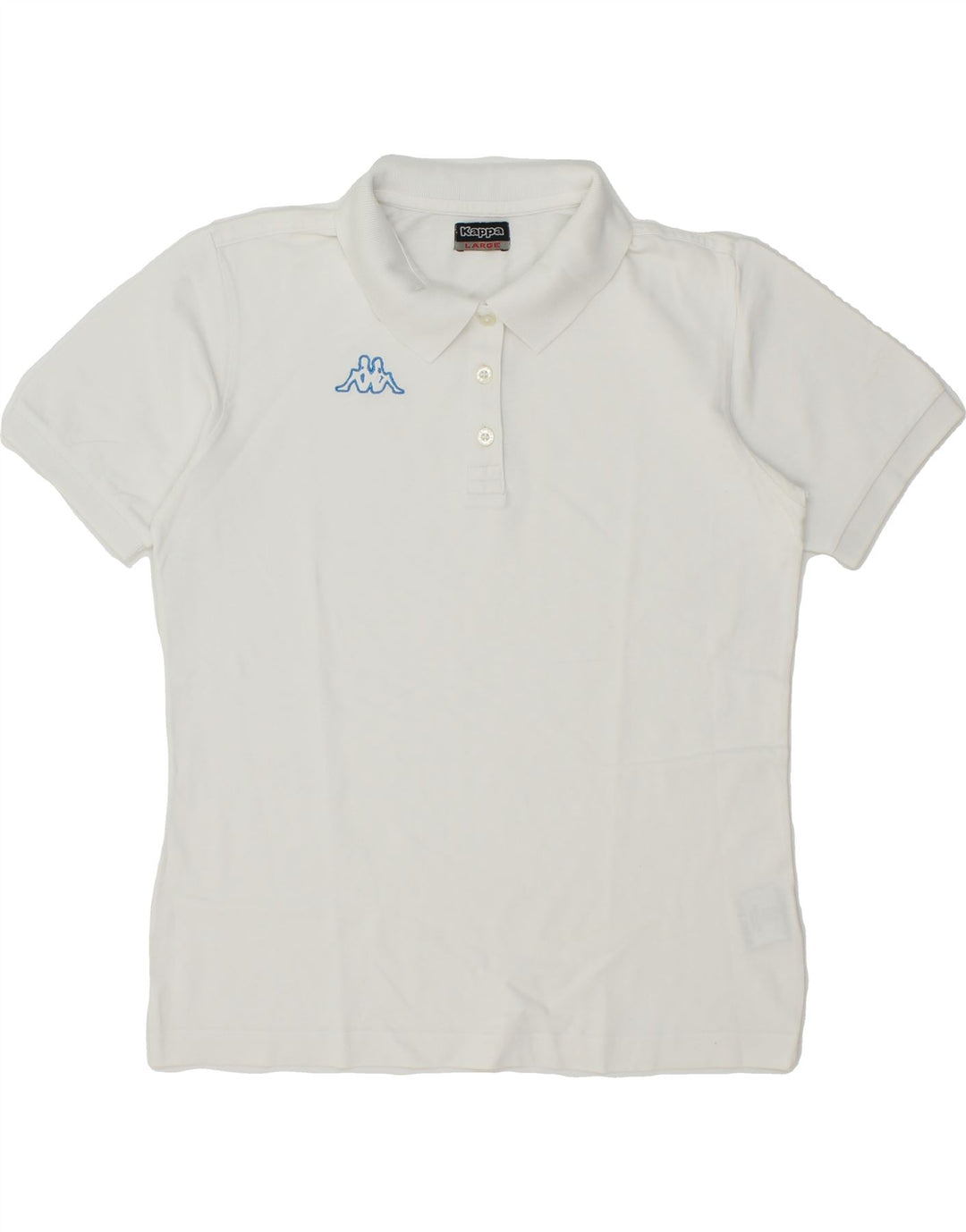 KAPPA Womens Polo Shirt UK 16 Large White Cotton Vintage Kappa and Second-Hand Kappa from Messina Hembry 