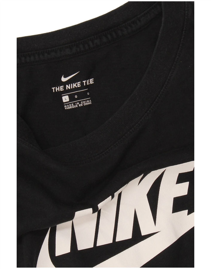 NIKE Womens Graphic T-Shirt Top UK 16 Large Black