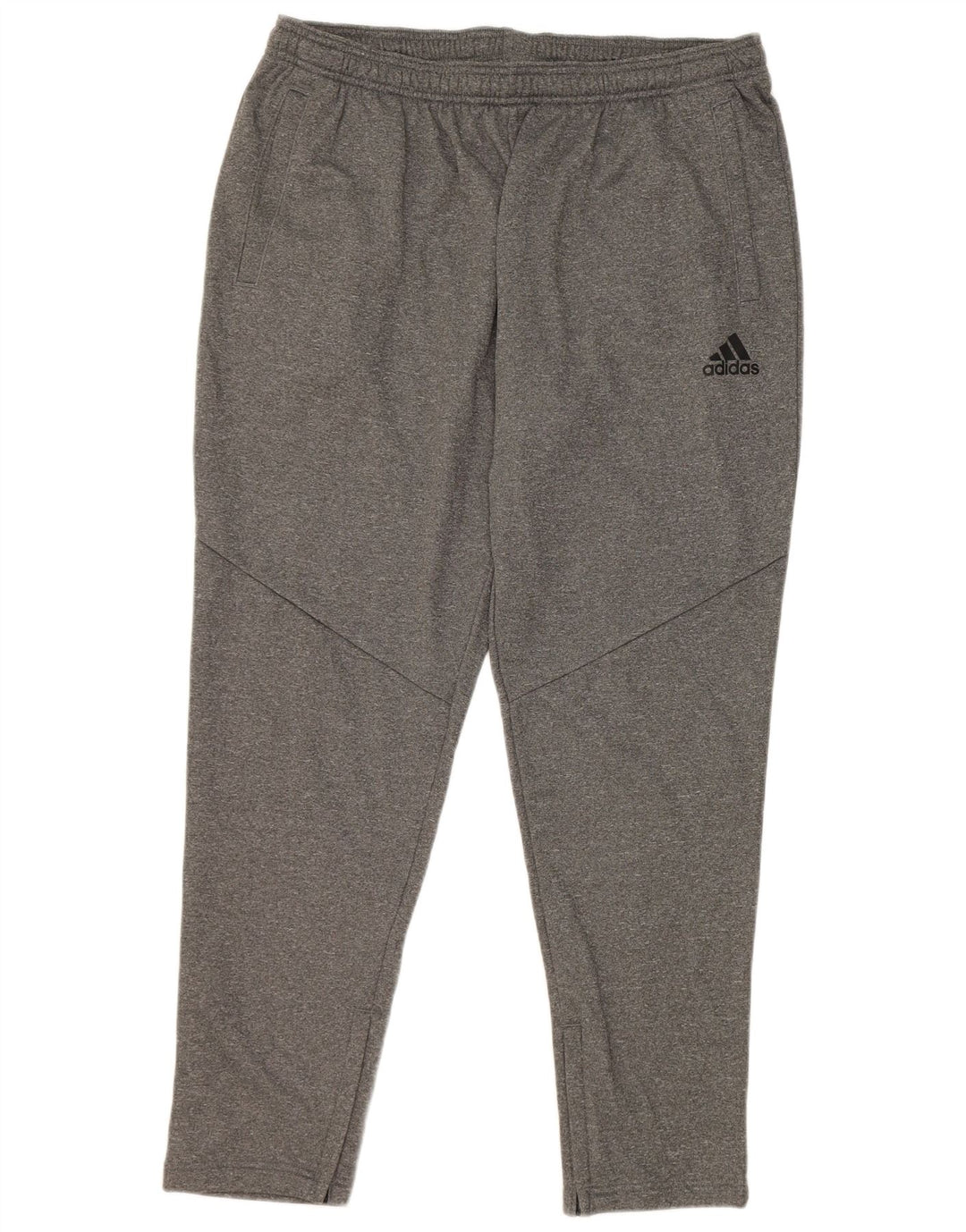 Adidas Mens Tracksuit Trousers XL Grey Flecked Polyester