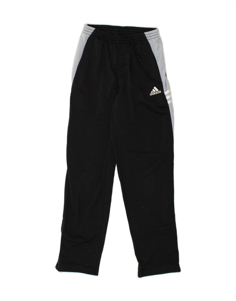 ADIDAS Boys Tracksuit Trousers 11-12 Years Black Colourblock Polyester | Vintage Adidas | Thrift | Second-Hand Adidas | Used Clothing | Messina Hembry 