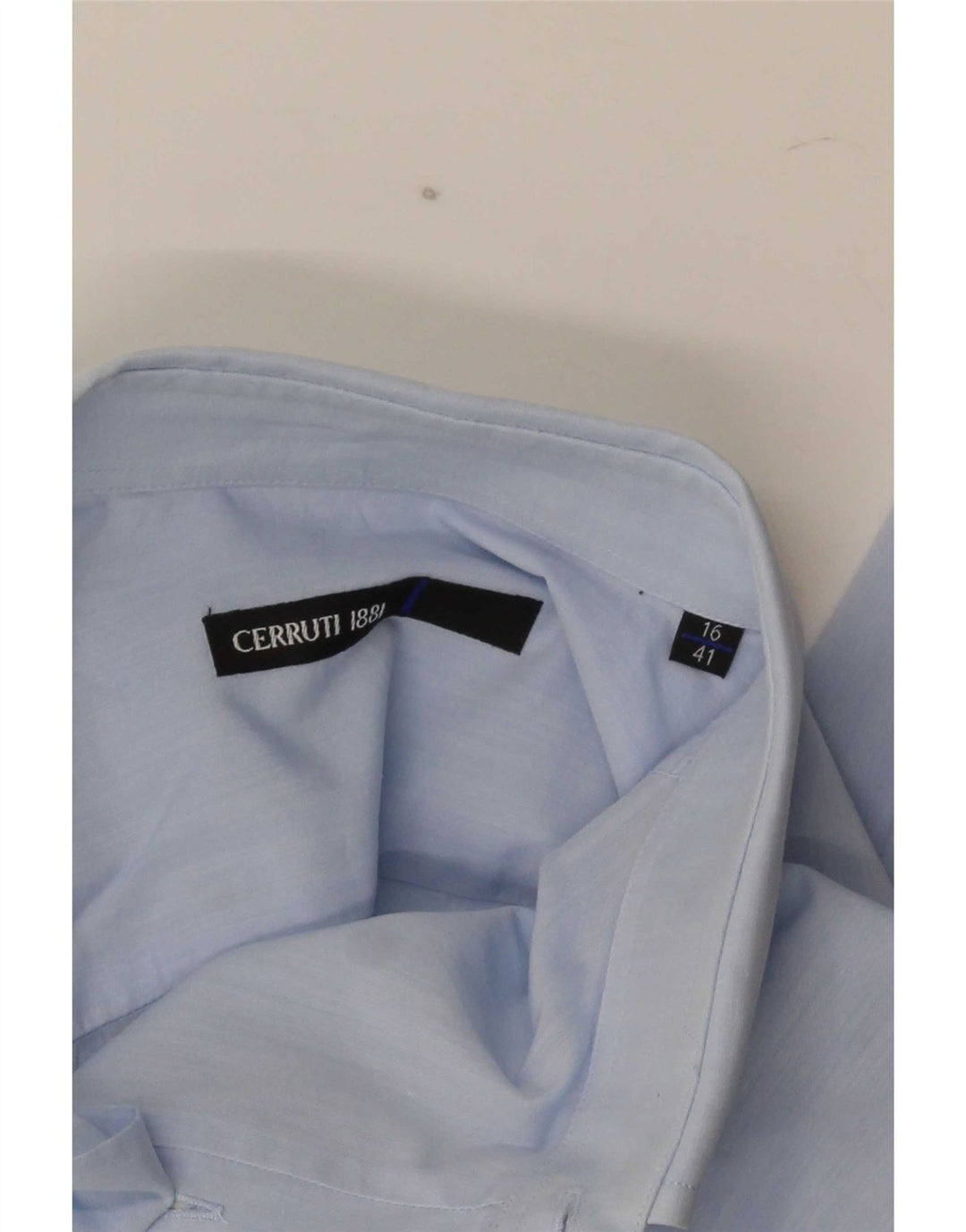 Cerruti 1881 Mens Shirt Size 16 41 Large Blue