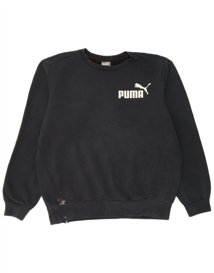 Puma Mens Graphic Sweatshirt Jumper Medium Black Cotton