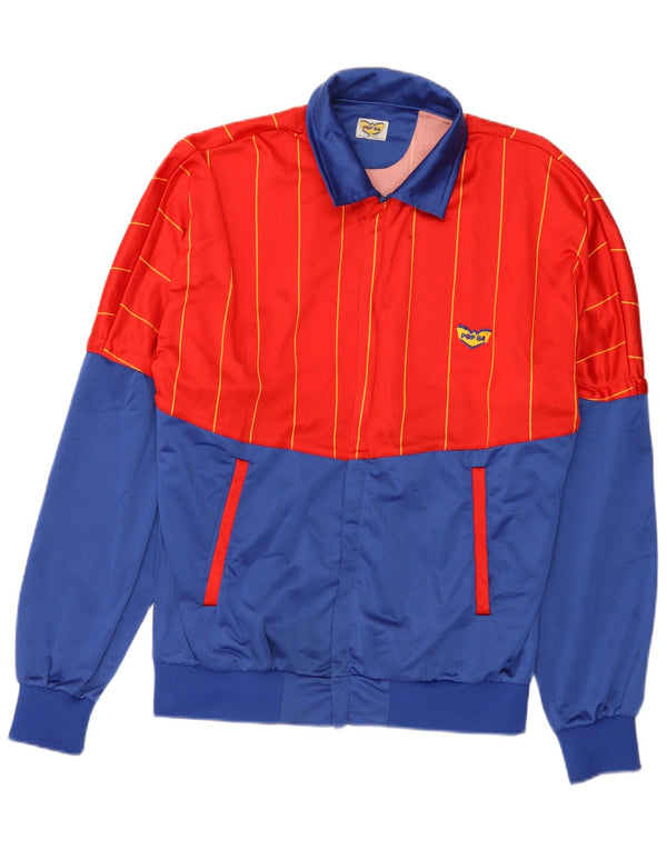 POP 84 Mens Tracksuit Top Jacket XL Red Colourblock