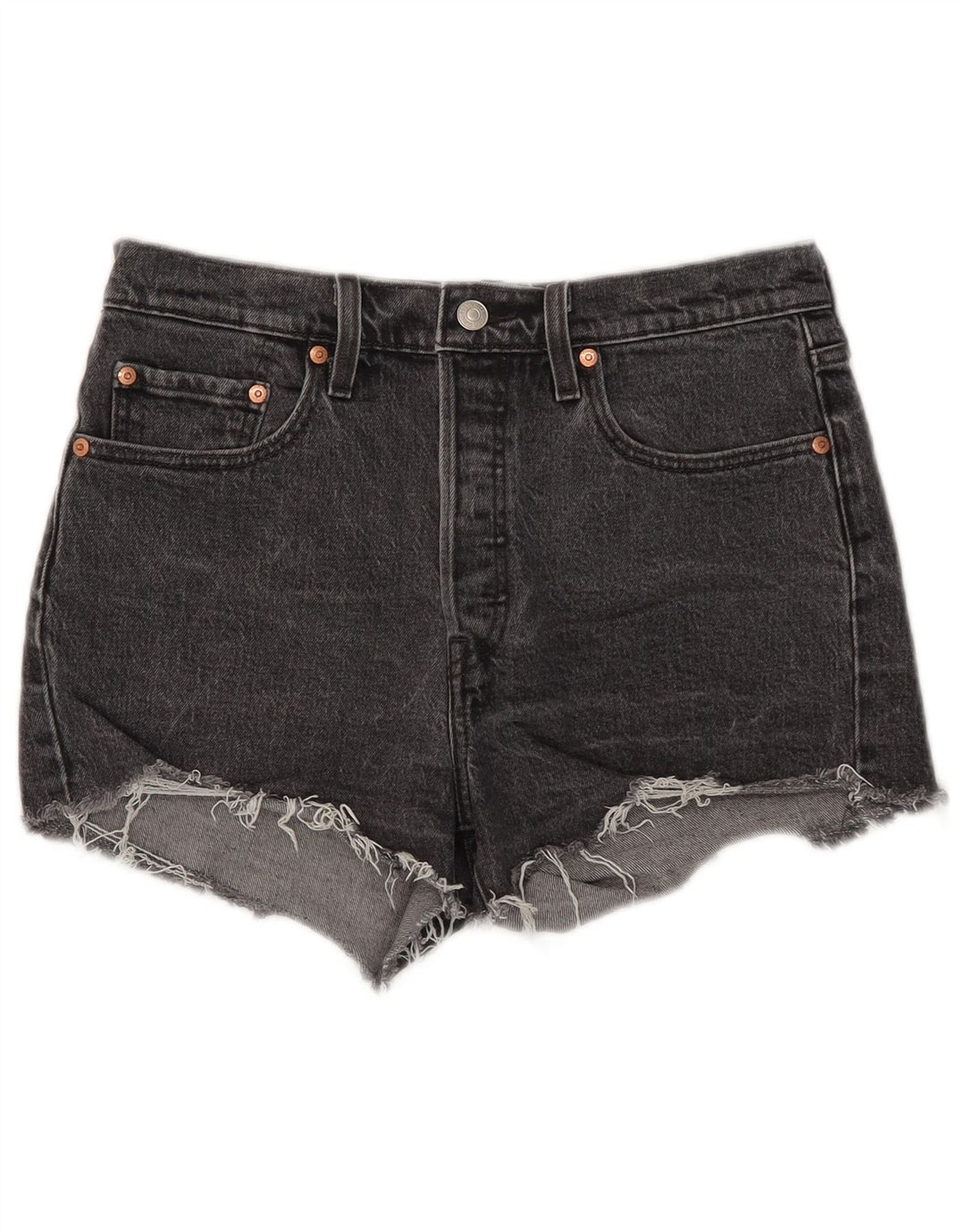 Levi's Womens 501 Denim Shorts W28 Medium Black Cotton