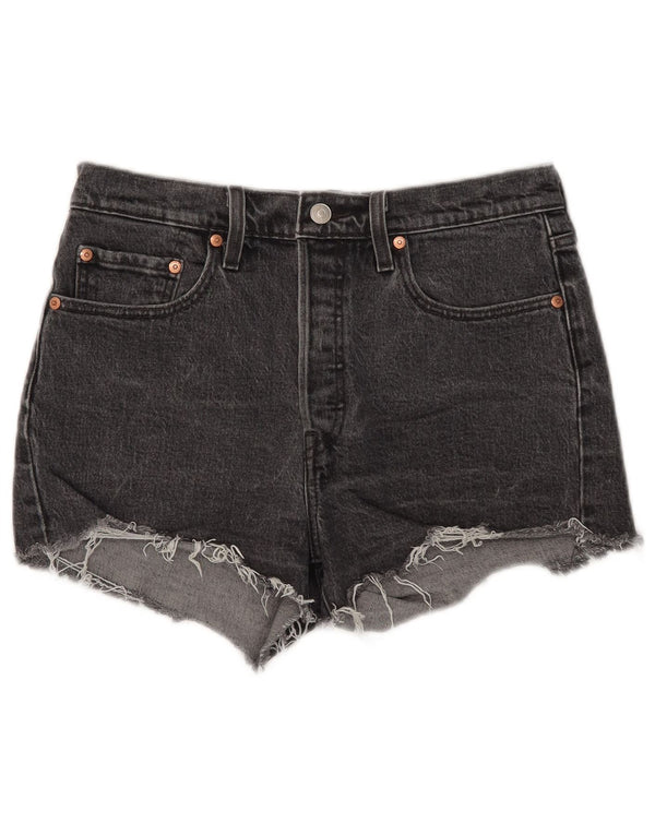 Levi's Womens 501 Denim Shorts W28 Medium Black Cotton