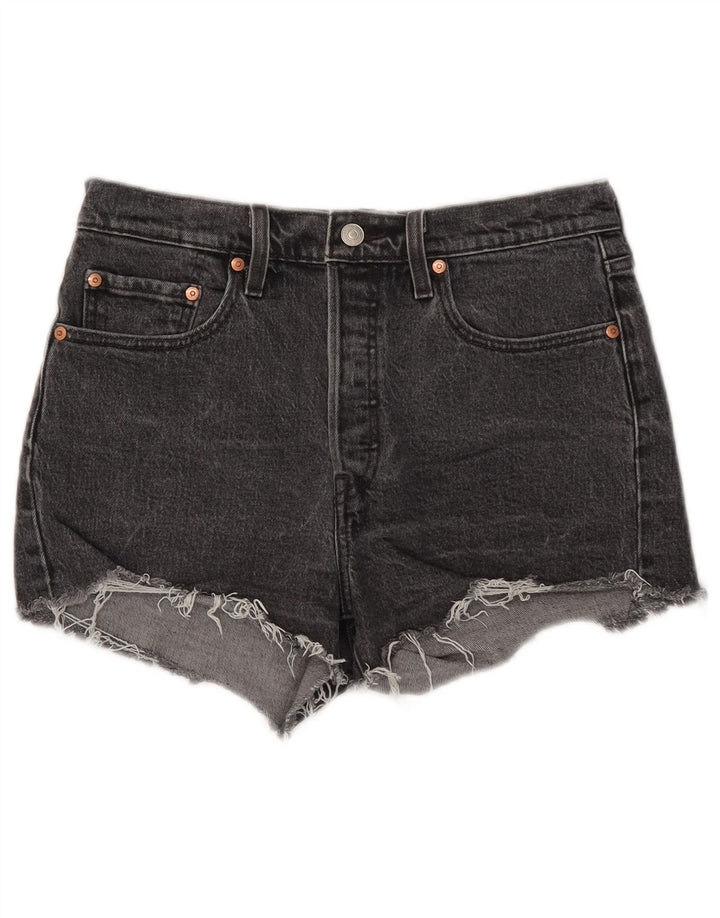 Levi's Womens 501 Denim Shorts W28 Medium Black Cotton