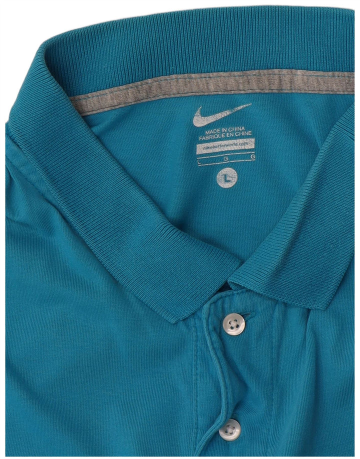 Nike Mens Polo Shirt Large Blue
