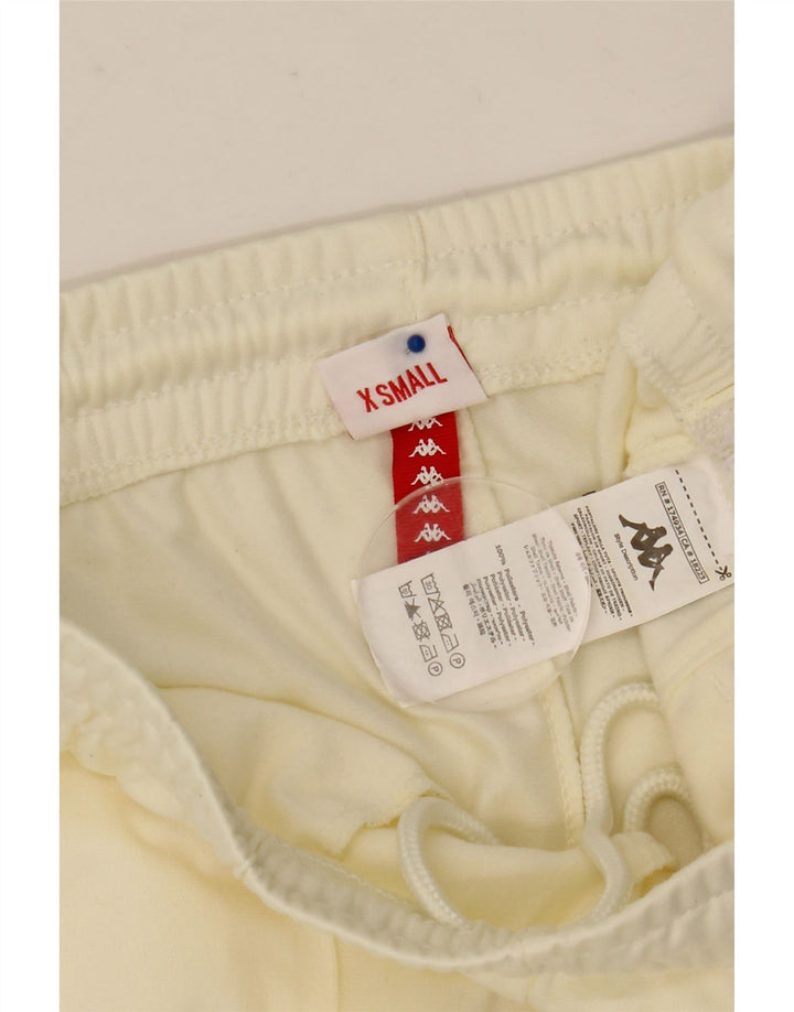 Kappa Mens Graphic Tracksuit Trousers Joggers XS  Off White Polyester