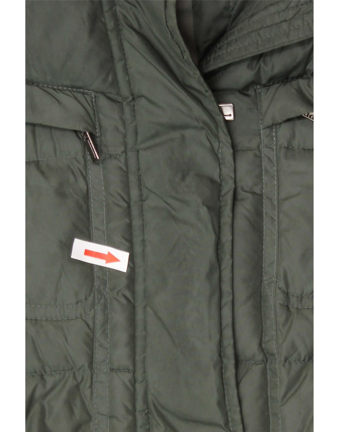 ADD Womens Padded Jacket UK 12 Medium Khaki Polyamide