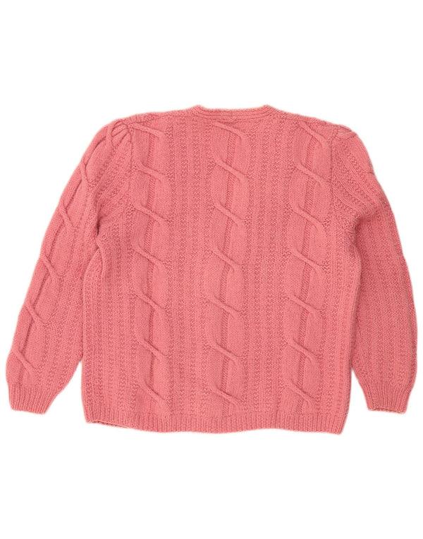 Vintage Womens Cardigan Sweater UK 18 XL Pink