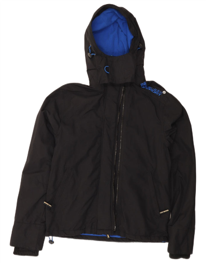 Superdry Mens The Windcheater Graphic Windbreaker Jacket UK 36 Small Black