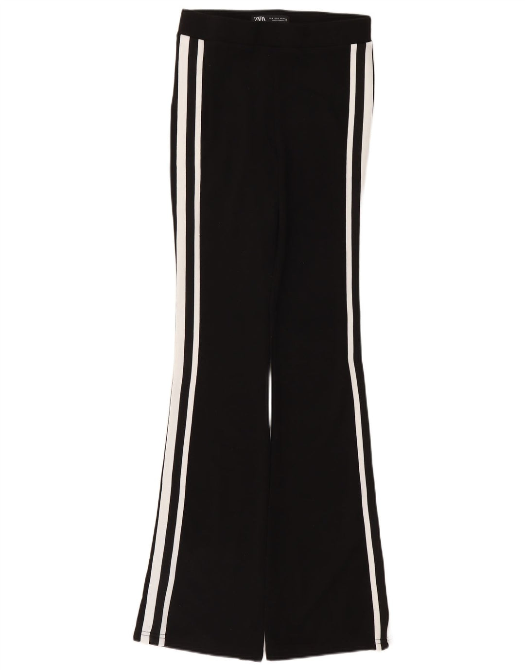 Zara Womens Flare Tracksuit Trousers Medium Black Polyamide