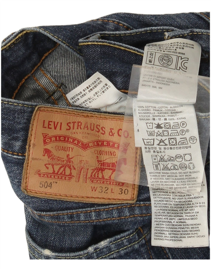 Levi's Mens 504 Straight Jeans W32 L30 Blue