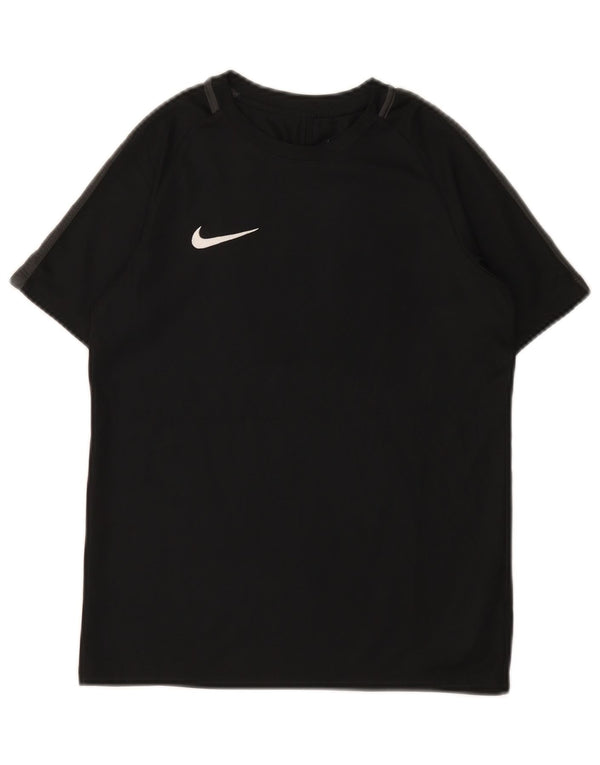 Nike Boys Dri Fit T-Shirt Top 10-11 Years Medium Black Colourblock
