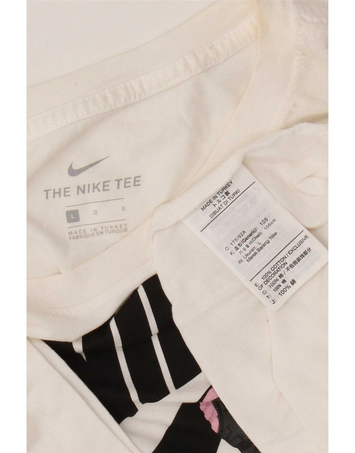 Nike Mens Graphic T-Shirt Top Large White Cotton