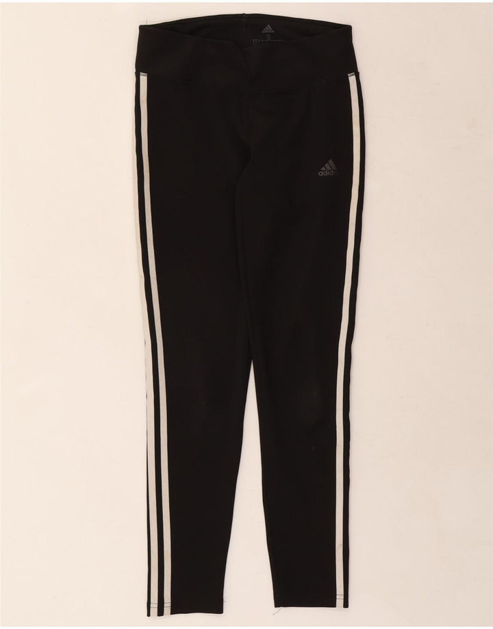 Adidas Womens Climalite Leggings UK 8/10 Small  Black Polyester