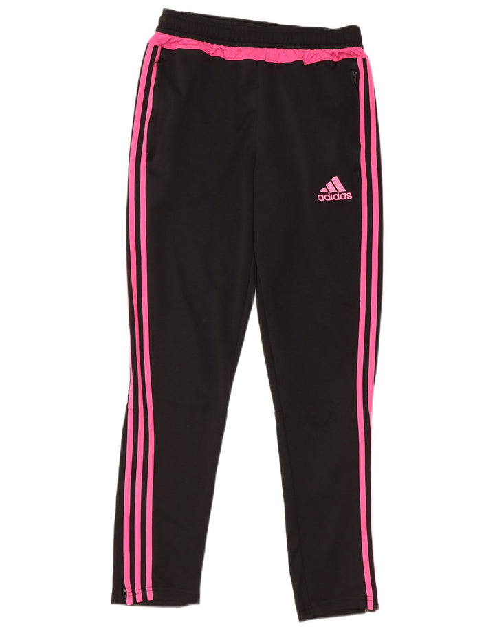 ADIDAS Girls Climacool Tracksuit Trousers 13-14 Years Black Polyester