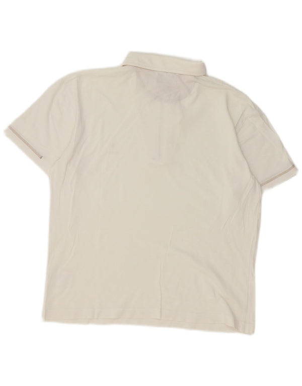 Trussardi Jeans Mens Polo Shirt Small White Cotton